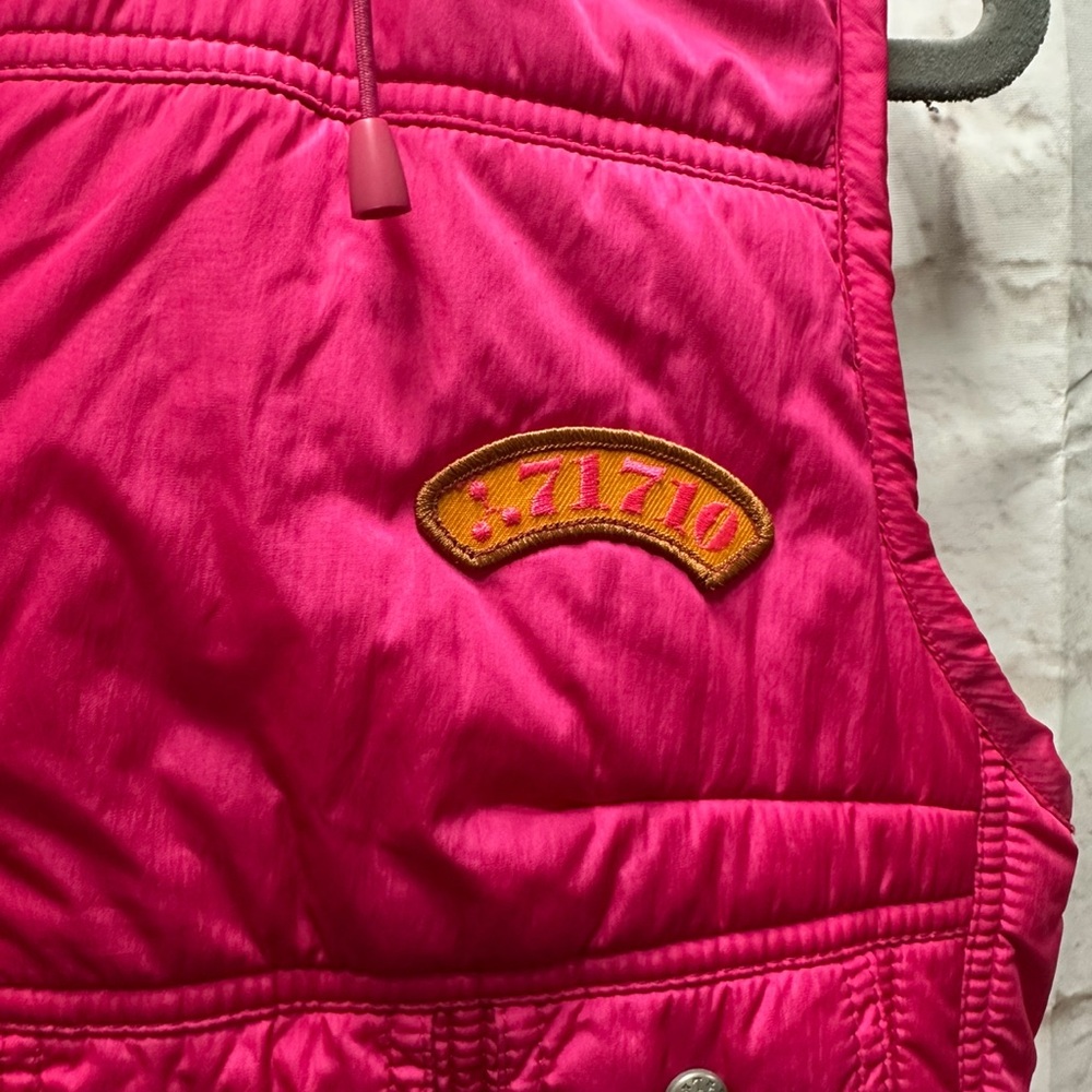 Oilily girls pink hooded puffer vest L/XL - Picture 3 of 6